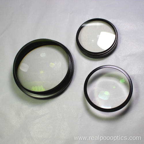 BBAR coated inked spherical lens assembly